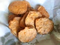 Bringal fry pakora gram flour snacks indian pakistani food pakora Royalty Free Stock Photo