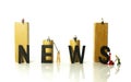 bringing the latest news by miniature figures