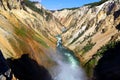 Brink of lower falls, Grand Canyon of Yellowstone National Park, Wyoming, USA Royalty Free Stock Photo