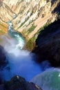 Brink of lower falls, Grand Canyon of Yellowstone National Park, Wyoming, USA Royalty Free Stock Photo