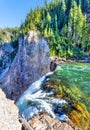 Brink of Lower Falls at Yellowstone National Park Royalty Free Stock Photo