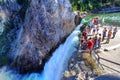 Brink of Lower Falls at Yellowstone National Park Royalty Free Stock Photo