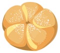 Brioche cartoon icon. Traditional french baked bread