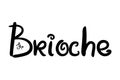 Brioche illustration for menu, cards, patterns, wallpaper. Brioche logo