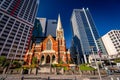 Brisbane, Australia - Albert Street Uniting Church building in CBD Royalty Free Stock Photo