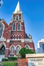 Brisbane, Australia - August 14, 2009: Albert Street Uniting Red Church on a beautiful sunny day Royalty Free Stock Photo