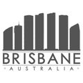 Brisbane Australia Australasian Icon Vector Art Design Skyline Flat City Silhouette Editable Template Royalty Free Stock Photo