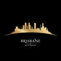 Brisbane Australia city silhouette black background