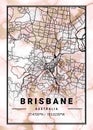Brisbane - Australia Daphne Marble Map