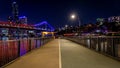 Brisbane, Australia - Footpath along the New Farm riverwalk with Story bridge in the background