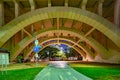 Brisbane, Australia - Footpath going under the William Jolly Bridge Royalty Free Stock Photo