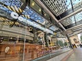 BRISBANE, AUSTRALIA - MAY 19, 2020: Reflection window of Commonwealth Bank of Australia CBA flagship headquarters office in