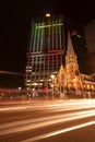 Brisbane, Australia - October 25th, 2014: Colour The City, visual light display in Brisbane City for the G20 meeting. Royalty Free Stock Photo