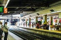 Risbane Australia Passengers waiting on a train on platform  in the Underground Metro Royalty Free Stock Photo