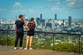 Brisbane, Australia - People overlooking the city at the Mount Coot-Tha Summit Lookout