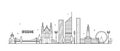 Brisbane a big skyline Queensland Australia vector