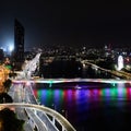 A beautiful December night in Brisbane, Australia Royalty Free Stock Photo