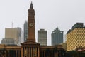 Brisbane City Hall building with clock tower in Australia, Brisbane, 2021