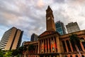 Brisbane City Hall building with clock tower in Australia, Brisbane, 2021