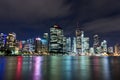 Brisbane city night skyline Royalty Free Stock Photo