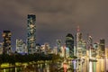 Brisbane city skyline at night Royalty Free Stock Photo