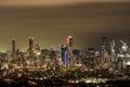 Brisbane city skyline at night Royalty Free Stock Photo