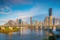 Brisbane city skyline and Brisbane river Royalty Free Stock Photo