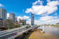 Brisbane city skyline and Brisbane river Royalty Free Stock Photo