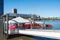 Brisbane CityCat ferry on the Brisbane River in Australia. Royalty Free Stock Photo