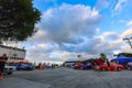 Brisbane QLD Australia: 18 March 2023- People viewing vintage cars on show at Joe\'s Diner, Eagle Farm