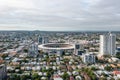 Brisbane Queensland Australia - January 10 2023 : Brisbane city skyline and river is seen on a summer morning.