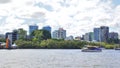 CityCat ferry services provide 145 express services each week at Brisbane river. Royalty Free Stock Photo