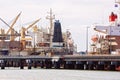 Ship Loading At Large City Wharf