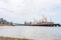 Ship Loading At Large City Wharf