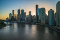 Brisbane skyline, capital of Queensland in Australia at dusk Royalty Free Stock Photo