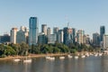 Brisbane skyline with skyscrapers and Brisbane river, Australia