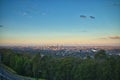 Brisbane Skyline at sunset Royalty Free Stock Photo