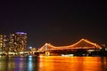 Brisbane Story Bridge At Night Royalty Free Stock Photo