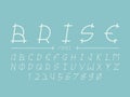 Brise cursive font. Vector alphabet