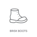 brisk boots linear icon. Modern outline brisk boots logo concept