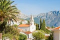 Brist, Dalmatia, Croatia - Church of Brist in front of the mountains Royalty Free Stock Photo