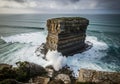 Briste is a striking sea stack located at Downpatrick Head, County Mayo, Royalty Free Stock Photo