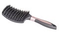 A bristled pink hair brush against a white background Royalty Free Stock Photo