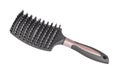 A bristled pink hair brush against a white background Royalty Free Stock Photo