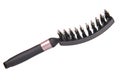 A bristled pink hair brush against a white background Royalty Free Stock Photo