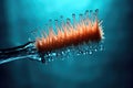 bristles of a toothbrush under running water Royalty Free Stock Photo