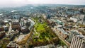 Bristol City Center Aerial View in England UK