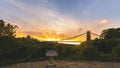 Bristol Clifton Suspension Bridge at Golden Hour F Royalty Free Stock Photo