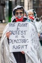 BRISTOL, ENGLAND- 15 January 2022: Demonstrators at a KILL THE BILL protest
