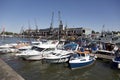 BRISTOL, ENGLAND - JULY 19: yachts at the Bristol harbourside fe Royalty Free Stock Photo